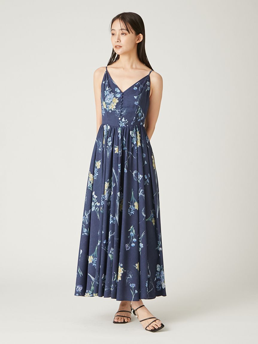 FRAY I.D「【00サイズ】ボタニカルプリントキャミソールワンピース」|ワンピース|