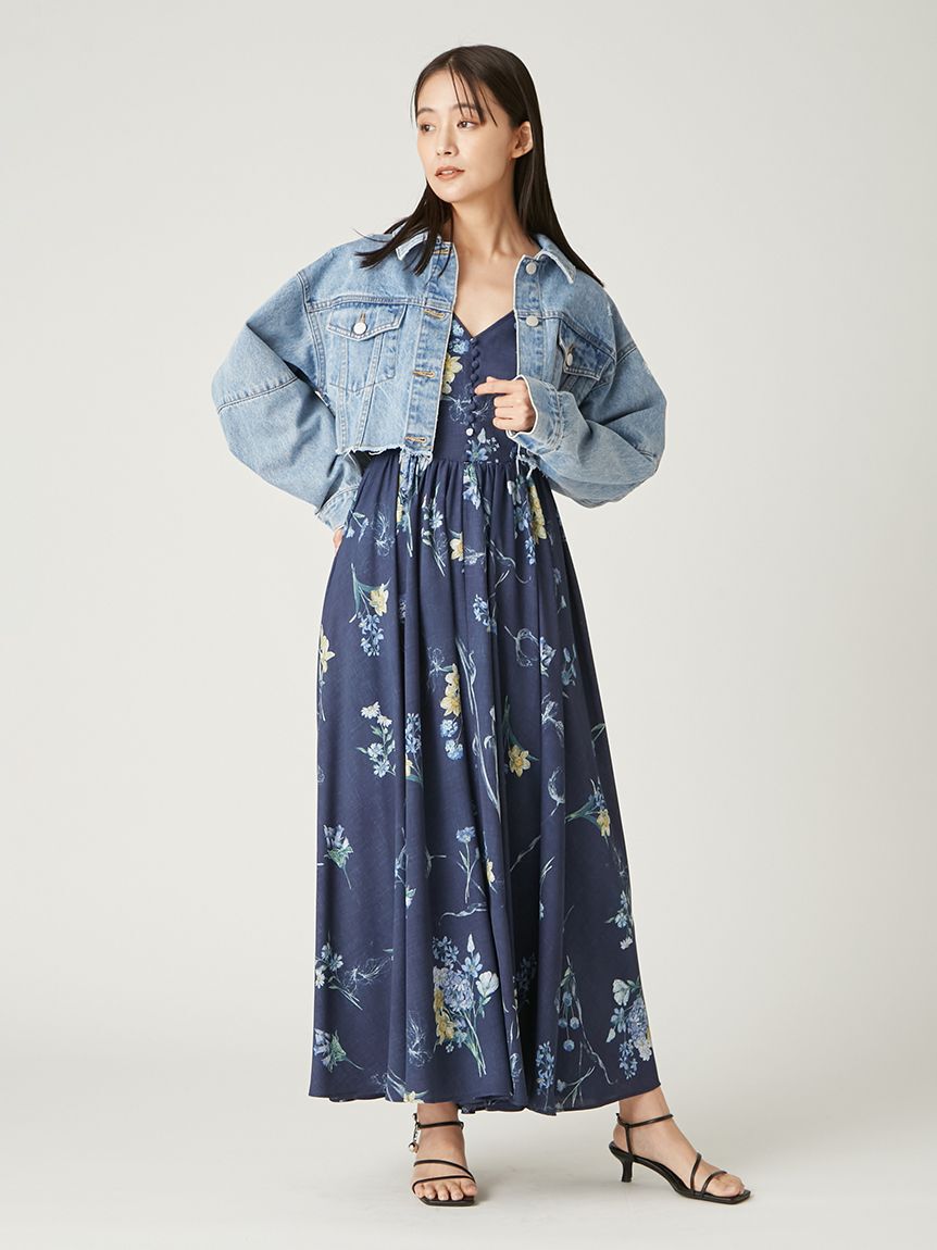 FRAY I.D「【00サイズ】ボタニカルプリントキャミソールワンピース」|ワンピース|