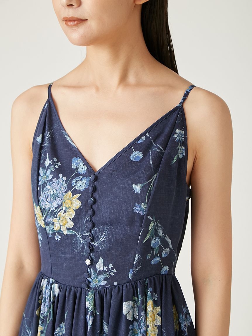 FRAY I.D「【00サイズ】ボタニカルプリントキャミソールワンピース」|ワンピース|