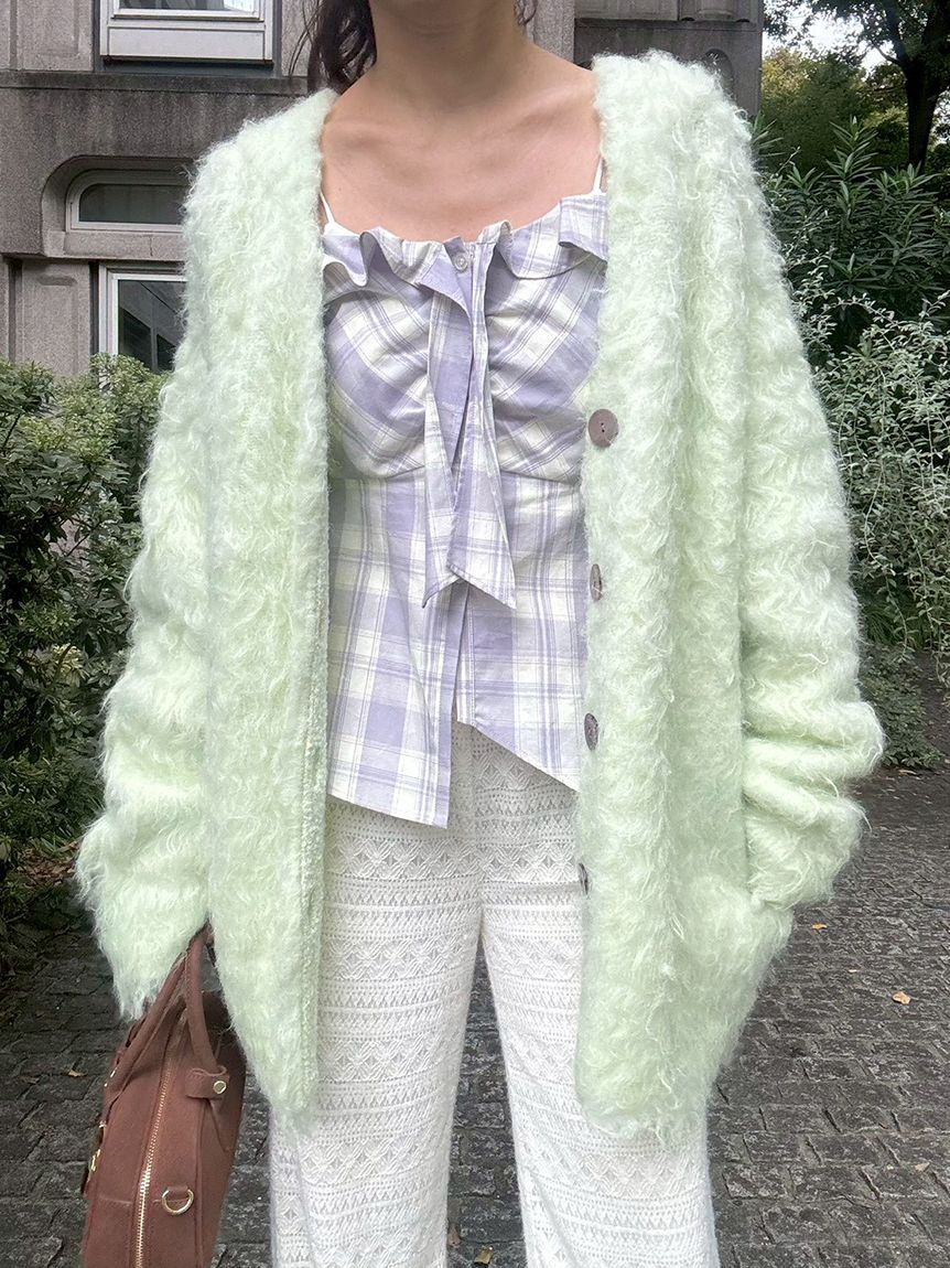 LILY BROWN「チェックシャツペプラムビスチェ」|ベスト・ジレ|