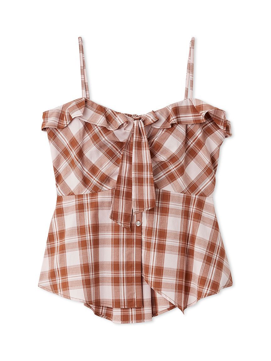 LILY BROWN「チェックシャツペプラムビスチェ」|ベスト・ジレ|