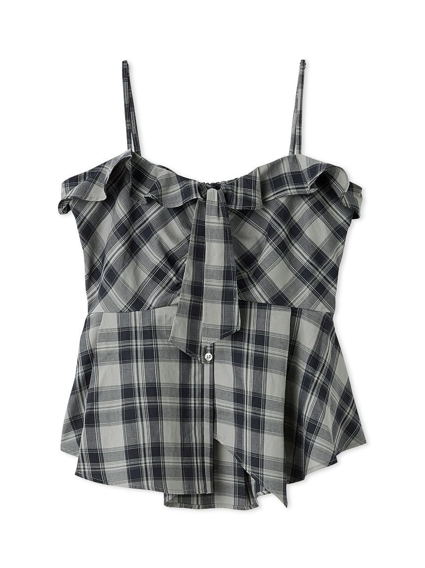 LILY BROWN「チェックシャツペプラムビスチェ」|ベスト・ジレ|
