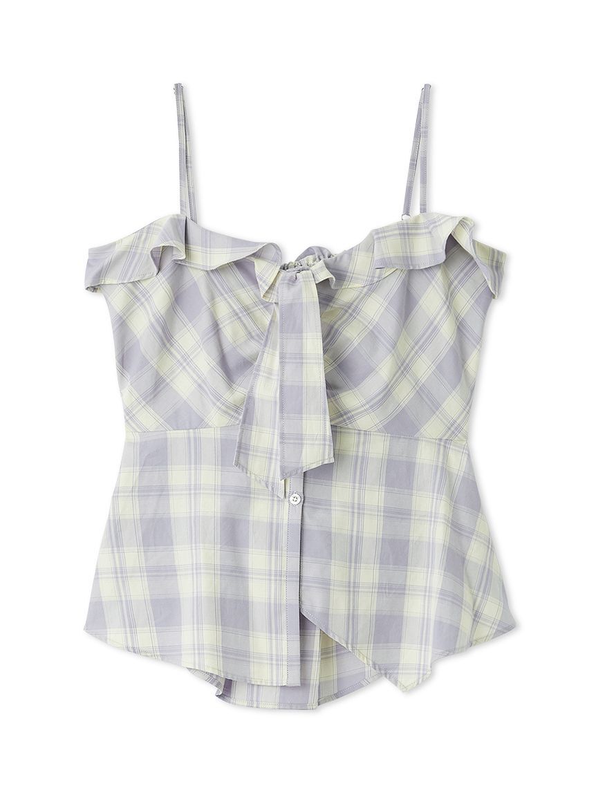 LILY BROWN「チェックシャツペプラムビスチェ」|ベスト・ジレ|