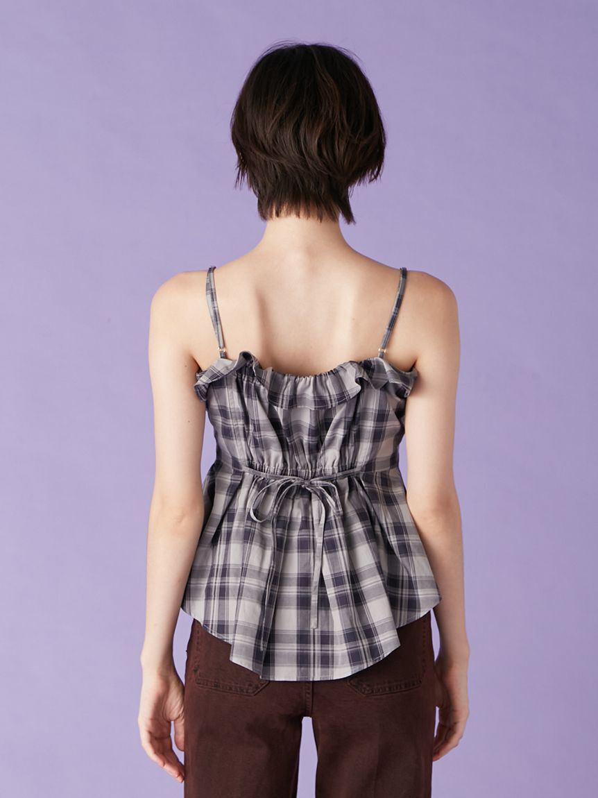 LILY BROWN「チェックシャツペプラムビスチェ」|ベスト・ジレ|