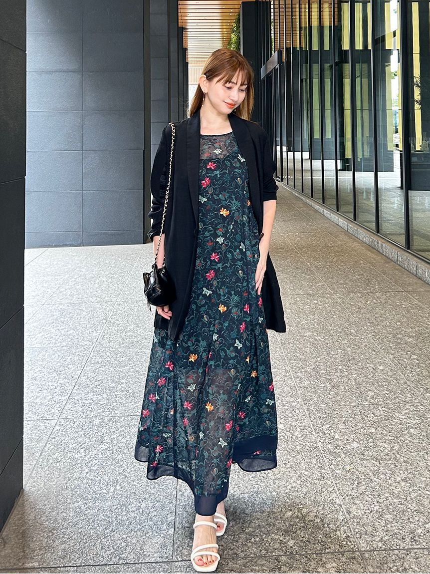 styling/「【styling/&times;KEITA MARUYAMA】シアージャガードワンピース」|ワンピース|NVY