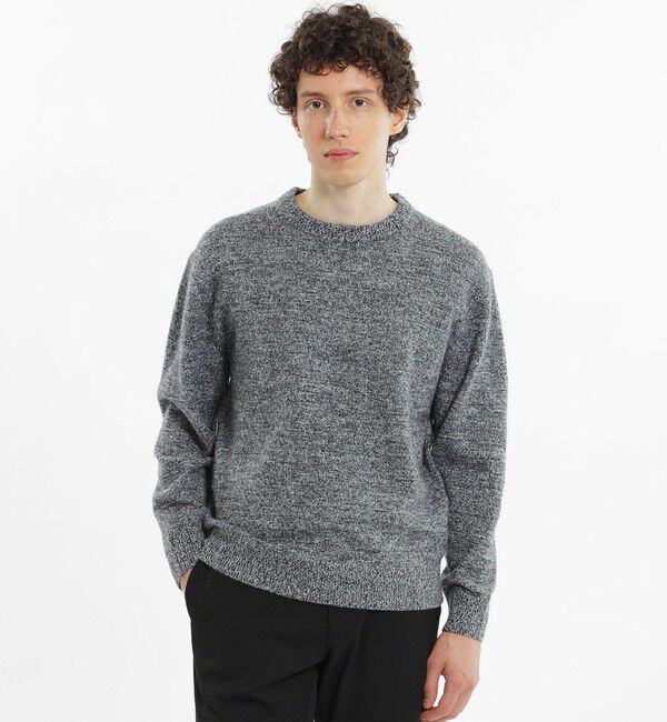 MACKINTOSH PHILOSOPHY「メランジ クルーネックニット」|ニット・セーター|チャコールグレー