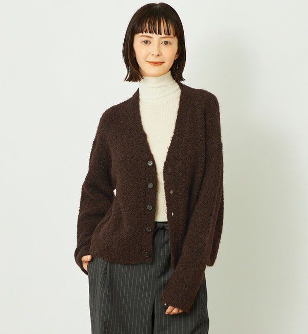 MACKINTOSH PHILOSOPHY「GREY LABEL ブークレカーディガン」|ニット・セーター|ブラウン
