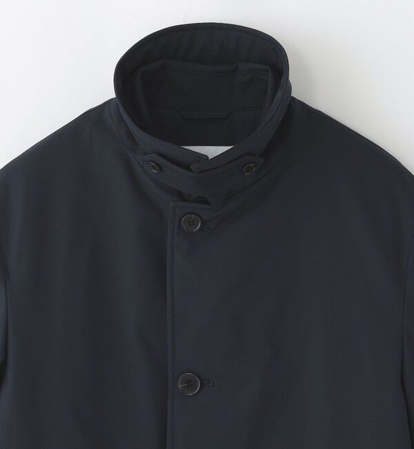 MACKINTOSH PHILOSOPHY「高密度ストレッチツイル/パテッドWELLINGTON BT short(ウェリントンボタンスルーショート)」|ステンカラーコート|