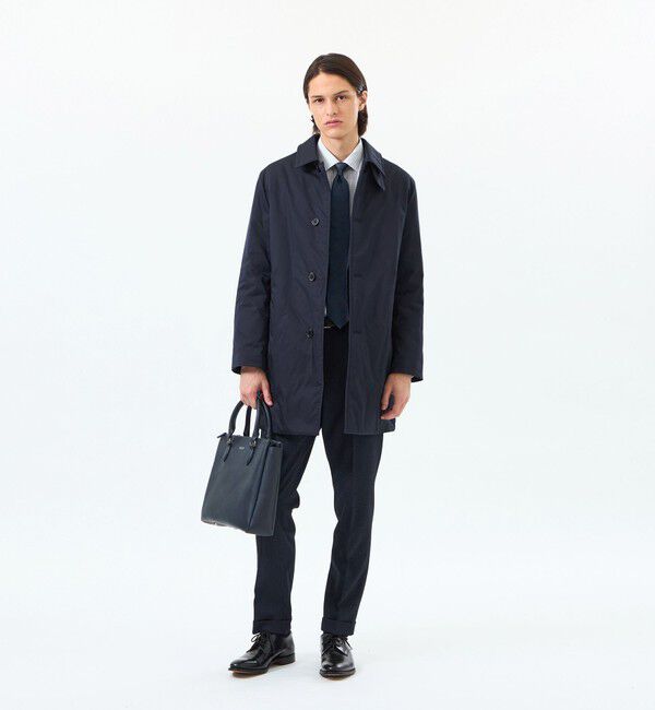 MACKINTOSH PHILOSOPHY「高密度ストレッチツイル/パテッドWELLINGTON BT short(ウェリントンボタンスルーショート)」|ステンカラーコート|