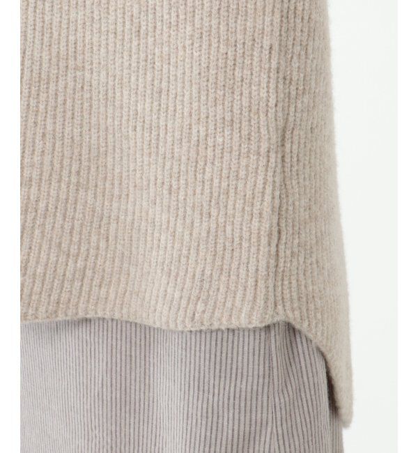 Lbc with Life「cafeウールバックスリットベスト」|ニット・セーター|