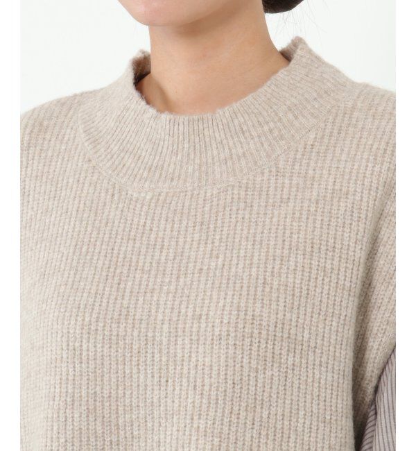 Lbc with Life「cafeウールバックスリットベスト」|ニット・セーター|