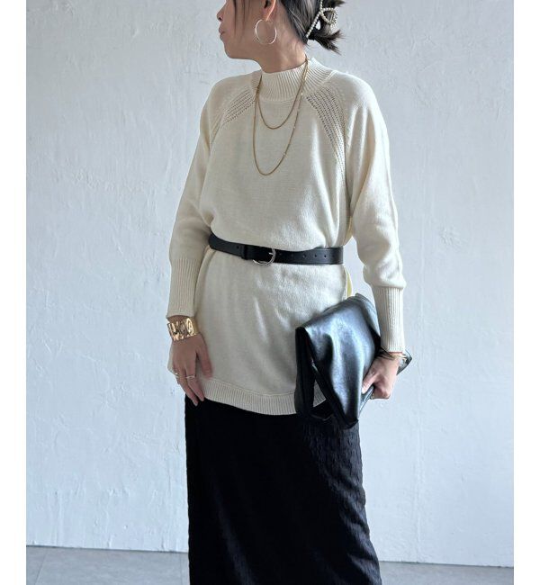 Lbc with Life「裾ラウンドニット」|カーディガン|