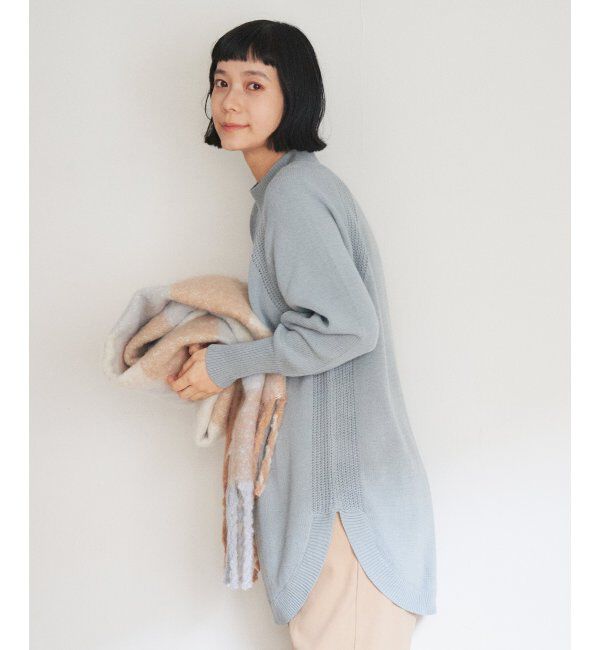 Lbc with Life「裾ラウンドニット」|カーディガン|