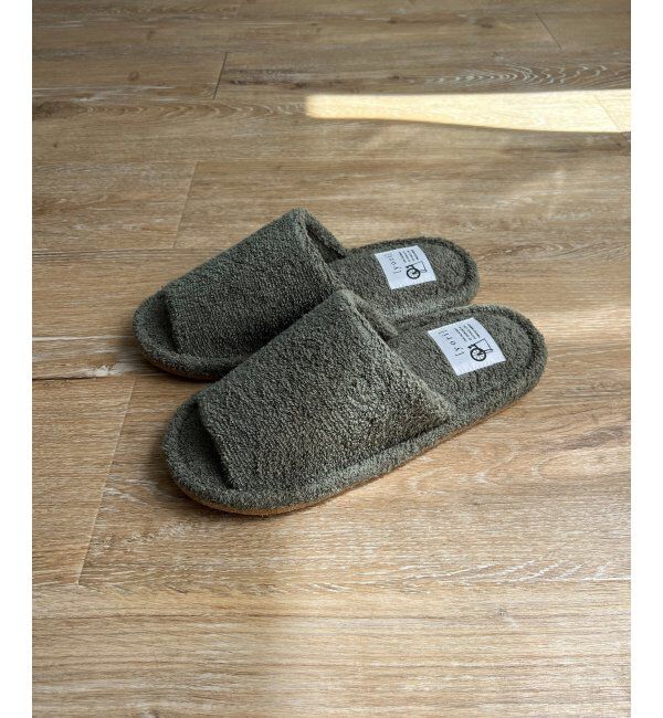 Lbc with Life「YORI パイル外縫いスリッパ Lサイズ」|その他|グリーン