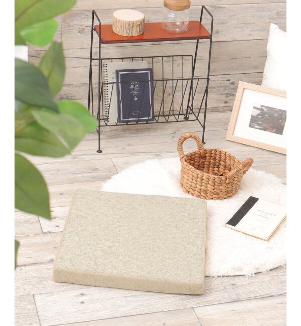 Lbc with Life「スクエア スラブ&パイルシートクッション H4cm」|クッション・クッションカバー|