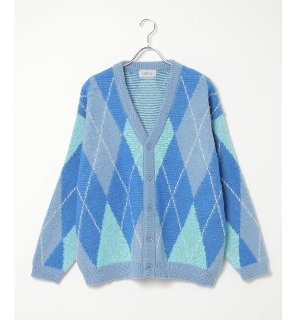 VENCE share style「総柄ニットVカーディガン」|カーディガン|