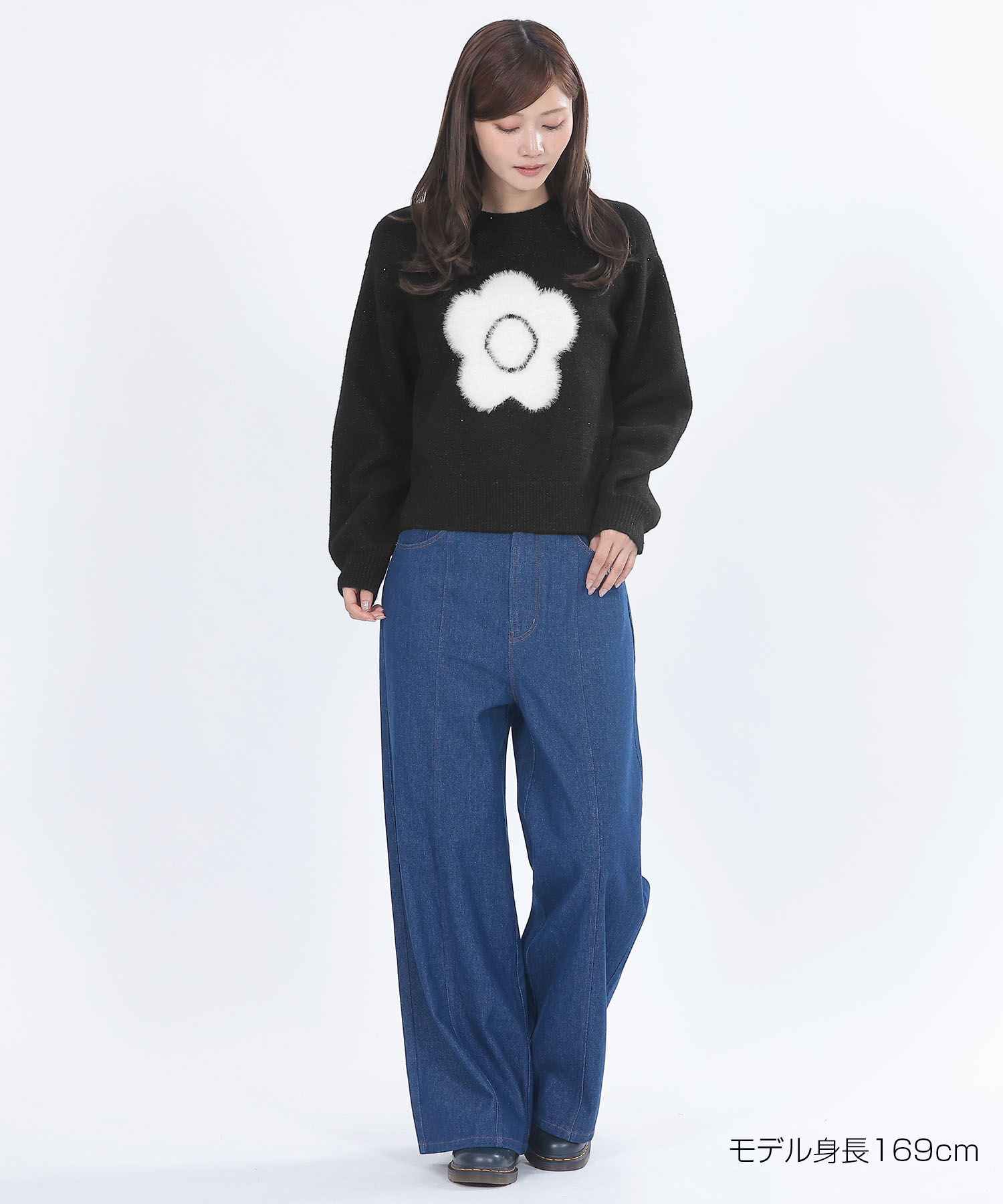 MARY QUANT「ファーデイジーラメニット プルオーバー」|ニット・セーター|