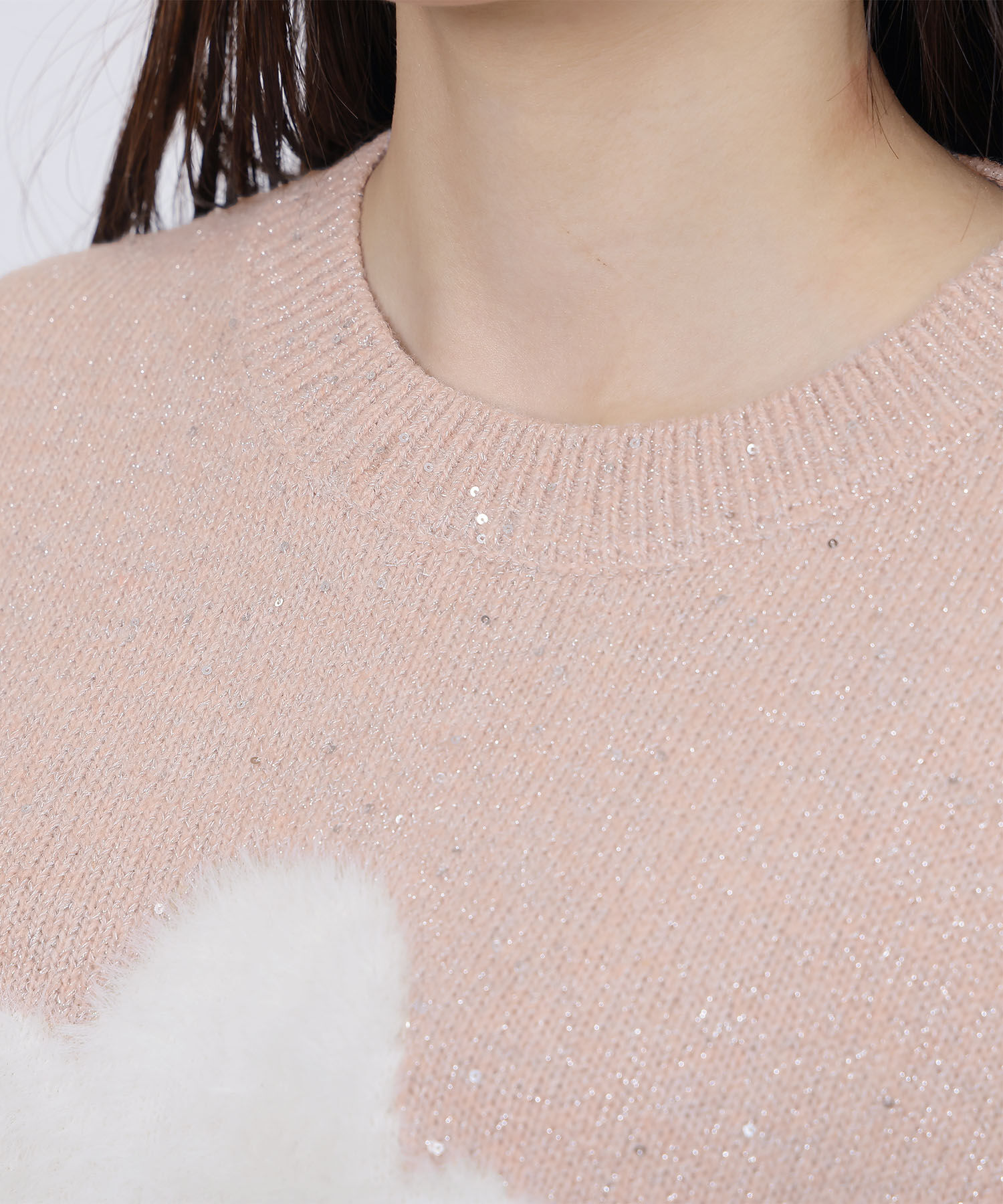 MARY QUANT「ファーデイジーラメニット プルオーバー」|ニット・セーター|