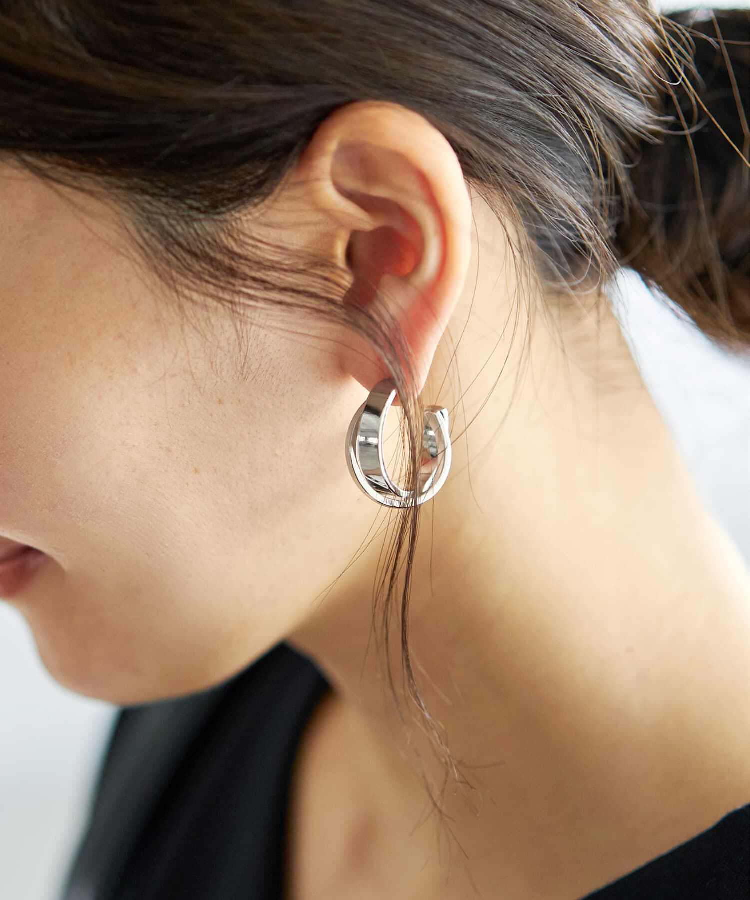 STYLE DELI「スライドダブルフープピアス」|ピアス|