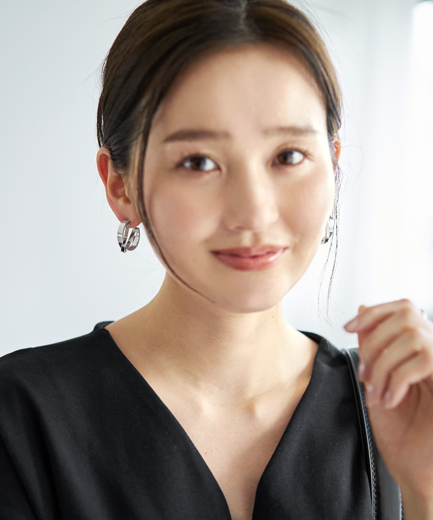 STYLE DELI「スライドダブルフープピアス」|ピアス|