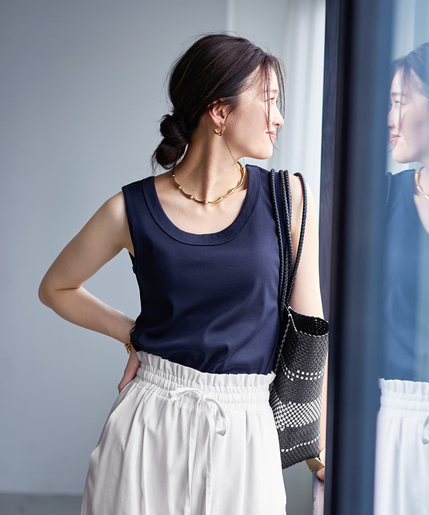 STYLE DELI「スライドダブルフープピアス」|ピアス|