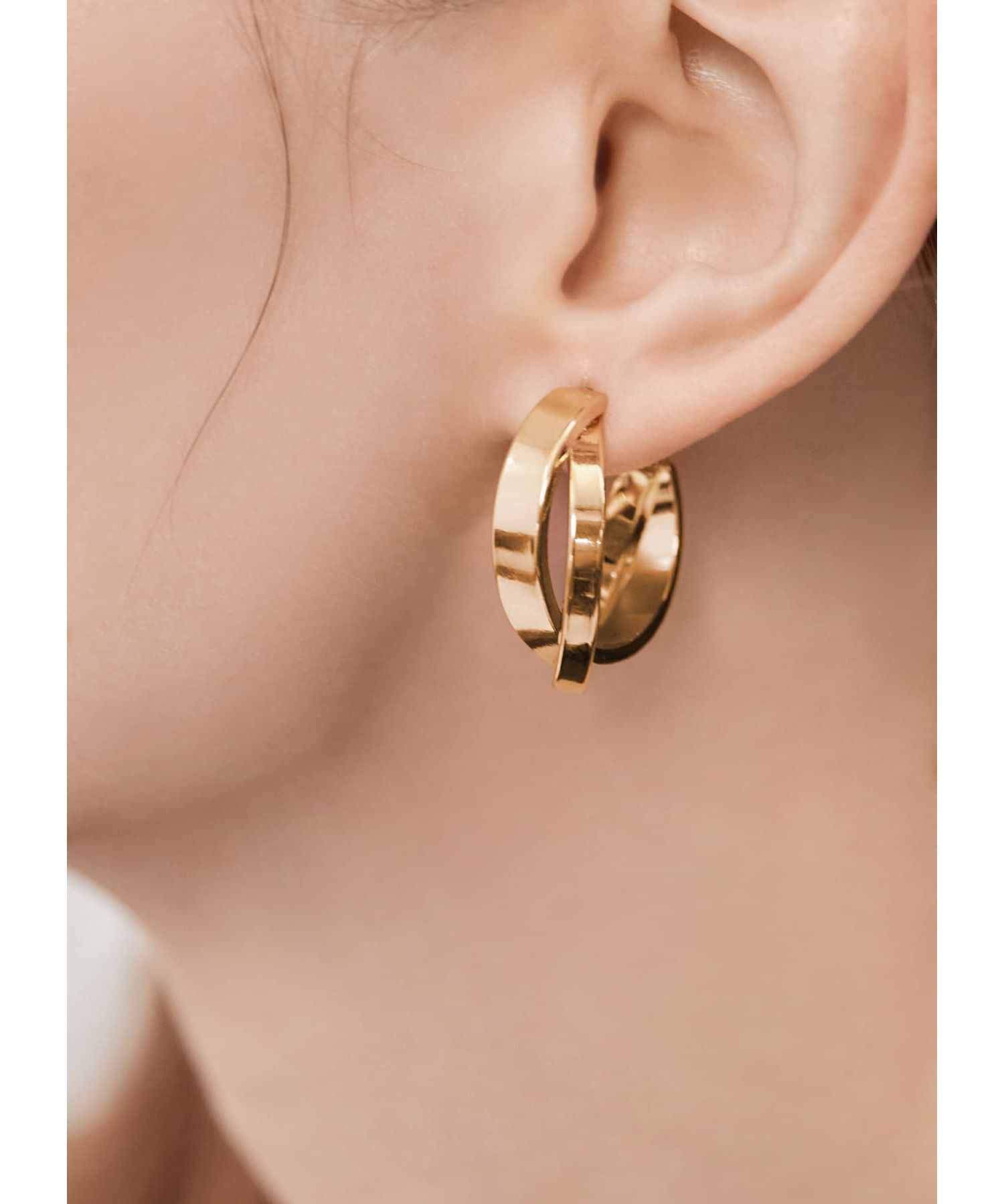 STYLE DELI「スライドダブルフープピアス」|ピアス|