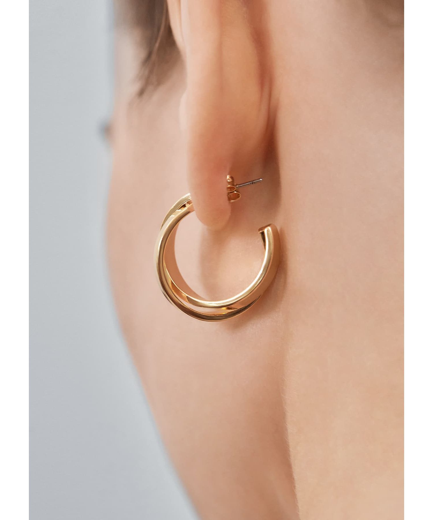 STYLE DELI「スライドダブルフープピアス」|ピアス|