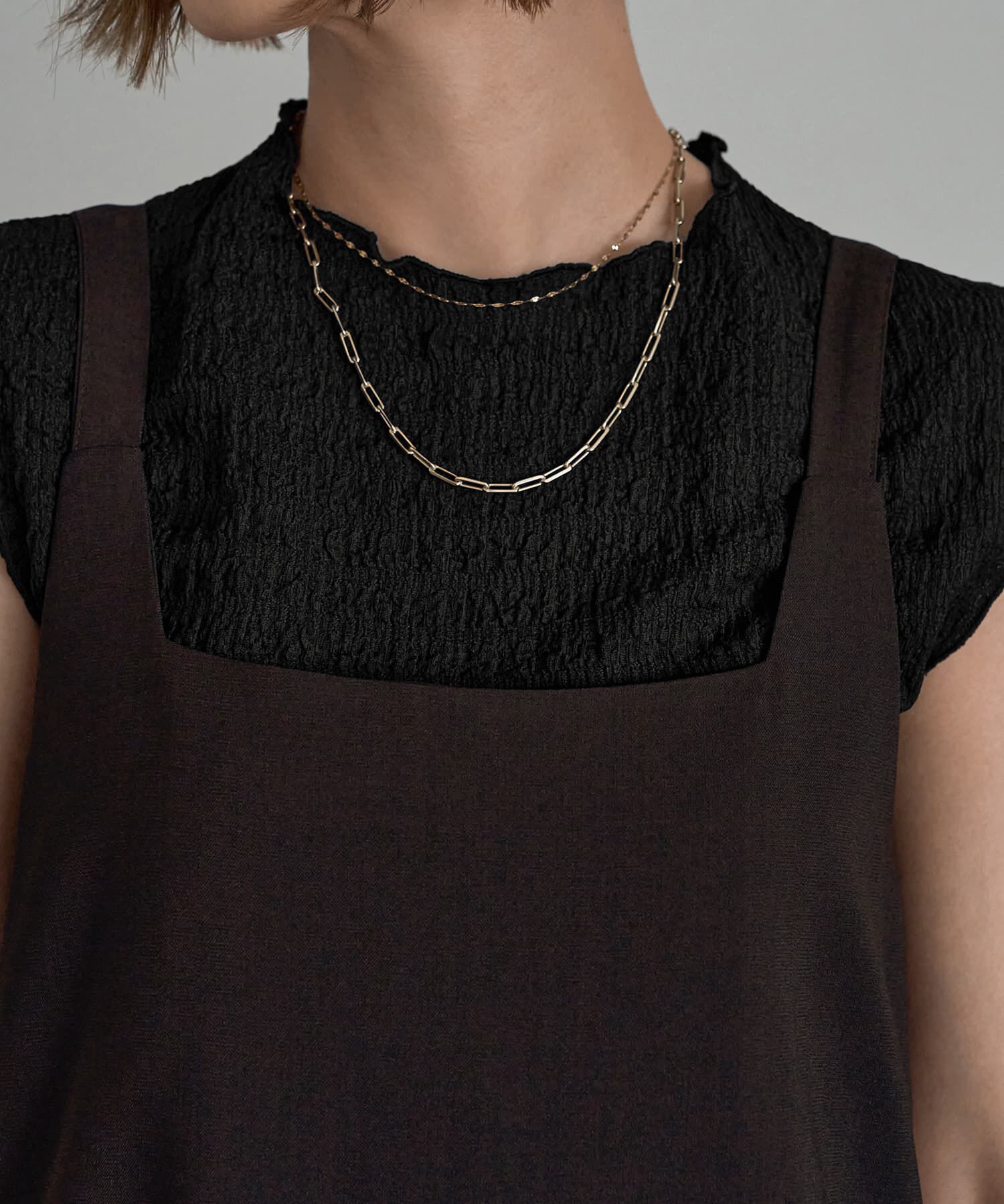 STYLE DELI「【LUXE】 スクエアネックジャンパースカート」|ジャンパースカート|