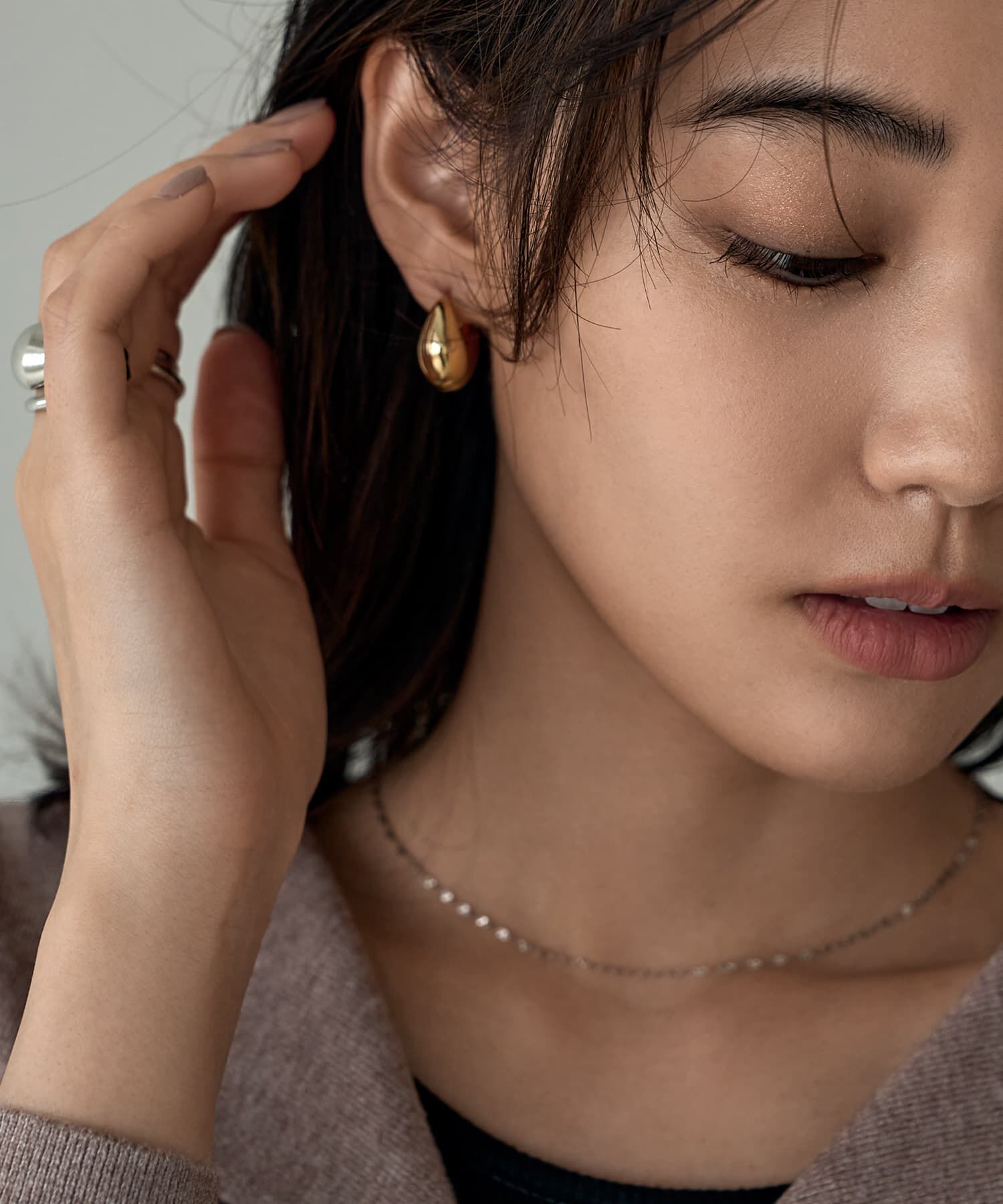 STYLE DELI「前後でぷっくりペイズリーピアス」|ピアス|