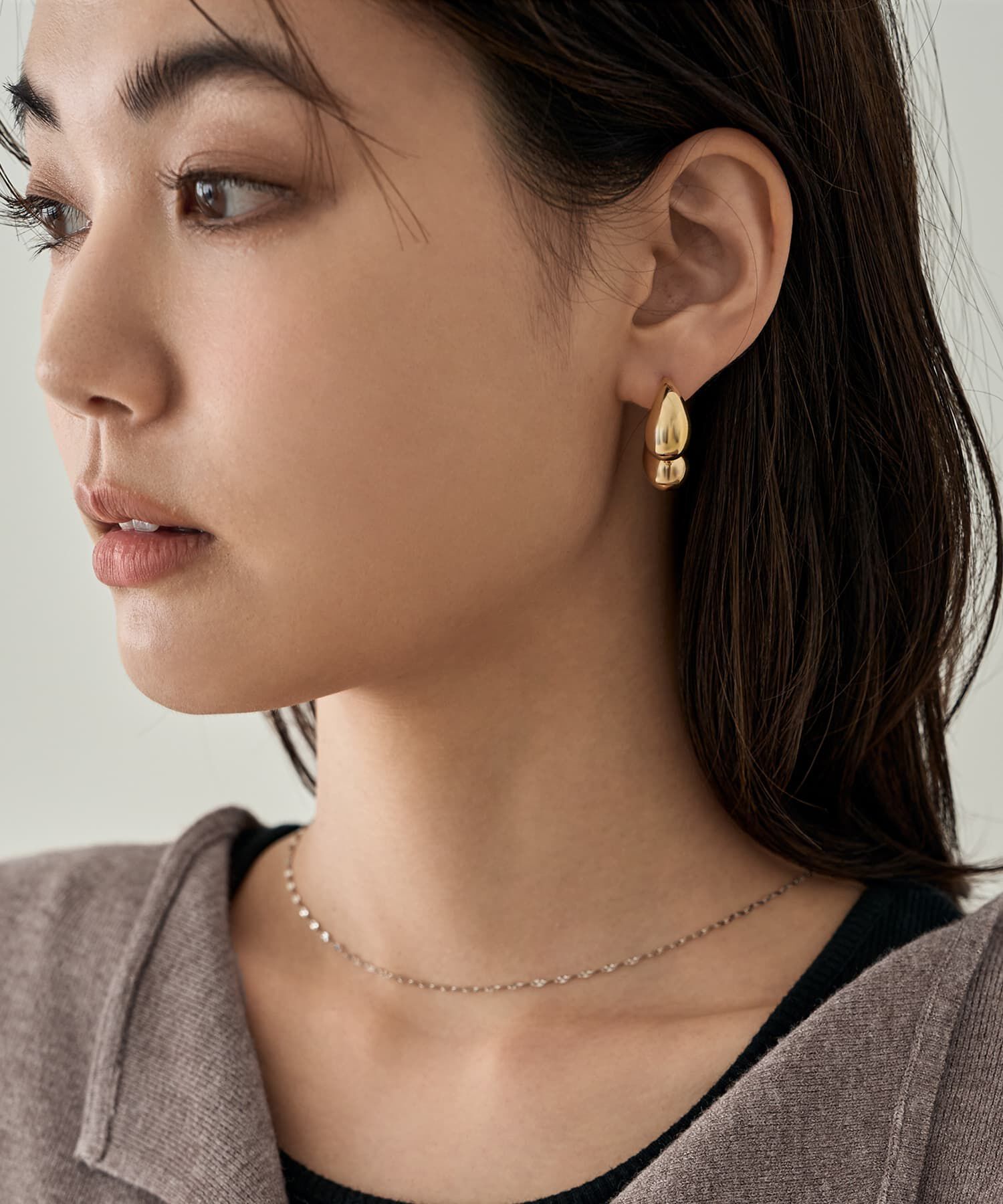 STYLE DELI「前後でぷっくりペイズリーピアス」|ピアス|