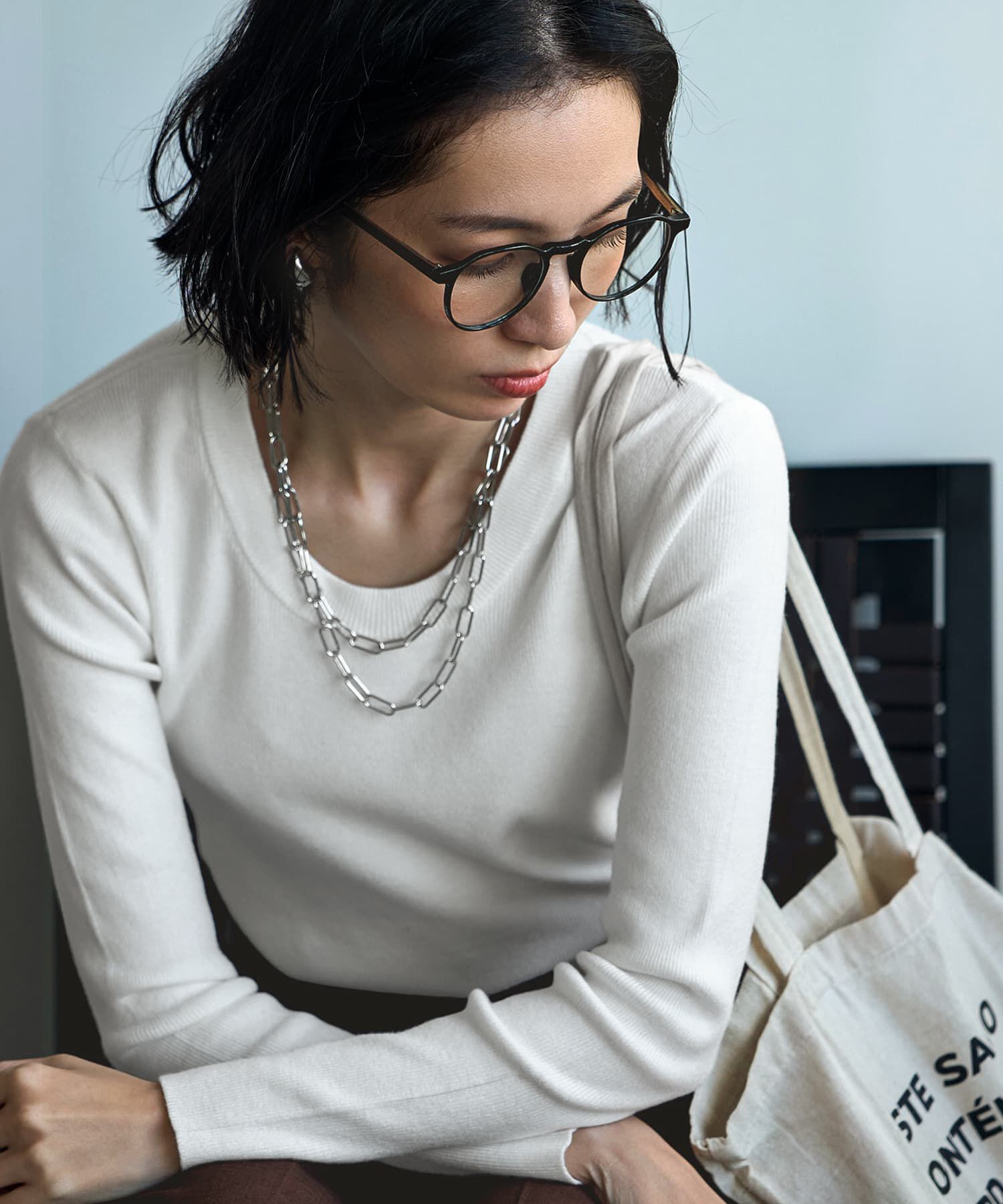 STYLE DELI「心地良いUネックインナーニットトップス」|Tシャツ・カットソー|