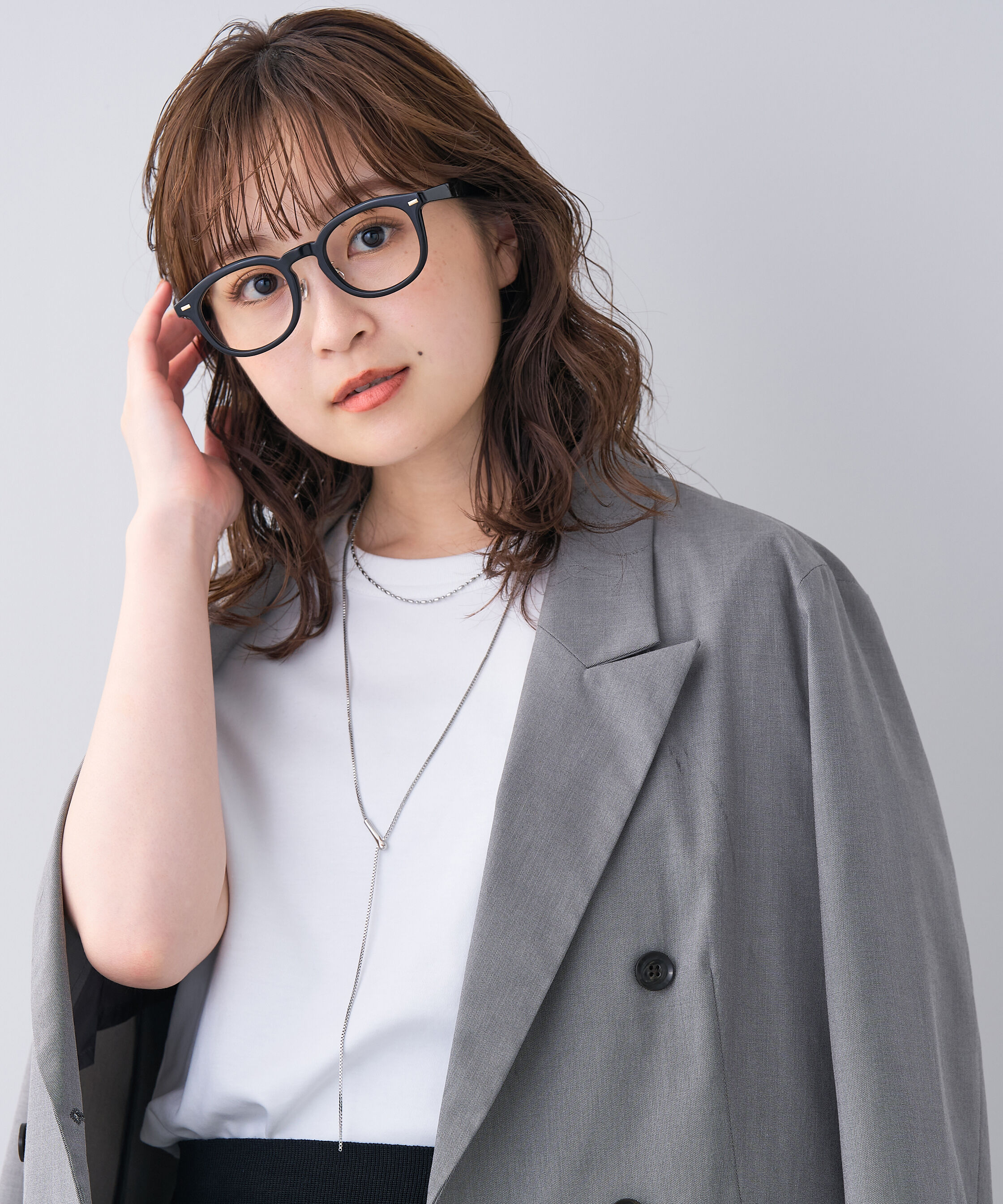  「ウェリントン型 メガネ 太縁 黒縁フレーム Zoff CLASSIC レンズ交換券付き」|メガネ|