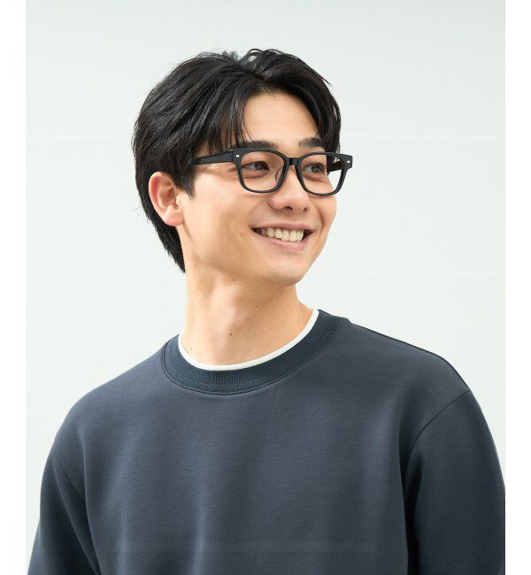  「ウェリントン型 メガネ｜太縁 黒縁フレーム｜伊達メガネ 度付きメガネ｜ユニセックス 黒  レンズ交換券付」|メガネ|