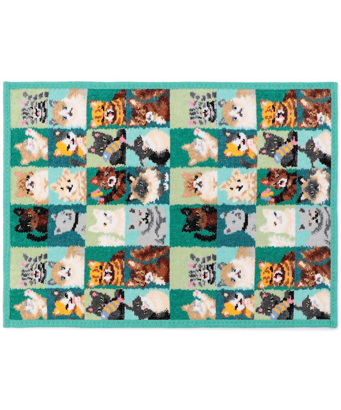 FEILER「ルック！マイキャット　ゲストタオル」|タオル|グリーン