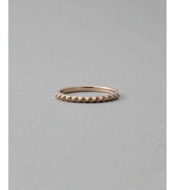 ete「[ハンサムピンク] K10MPG スタッズ リング」|リング|ピンクゴールド