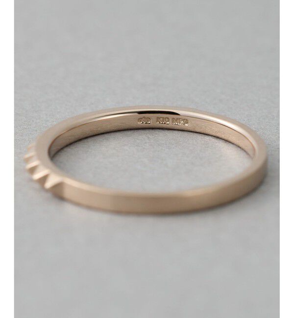 ete「[ハンサムピンク] K10MPG スタッズ リング」|リング|