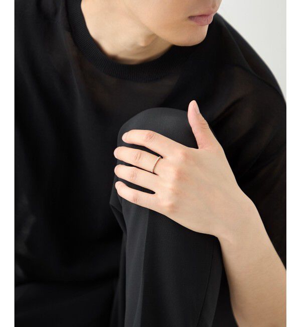 ete「[ハンサムピンク] K10MPG スタッズ リング」|リング|