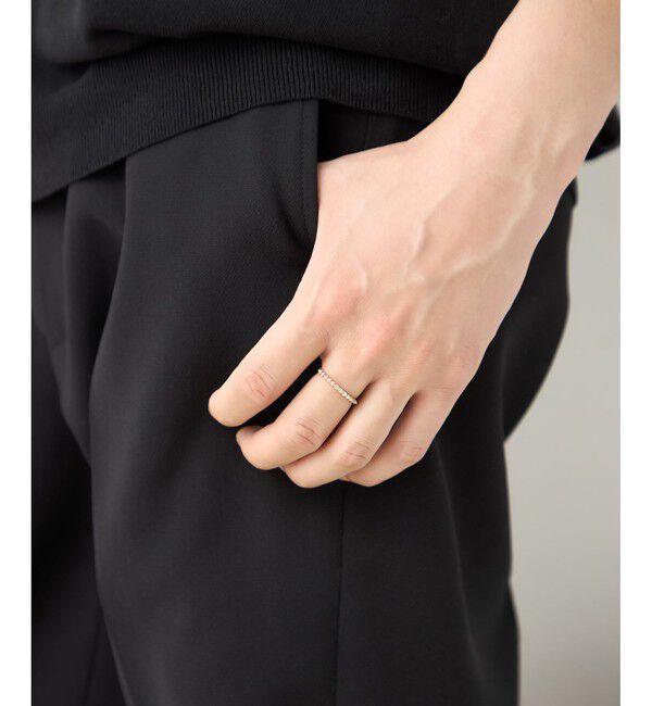 ete「[ハンサムピンク] K10MPG スタッズ リング」|リング|