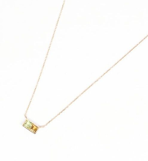  「ペリドット / シトリン バイカラー ネックレス | K10YG」|ネックレス|