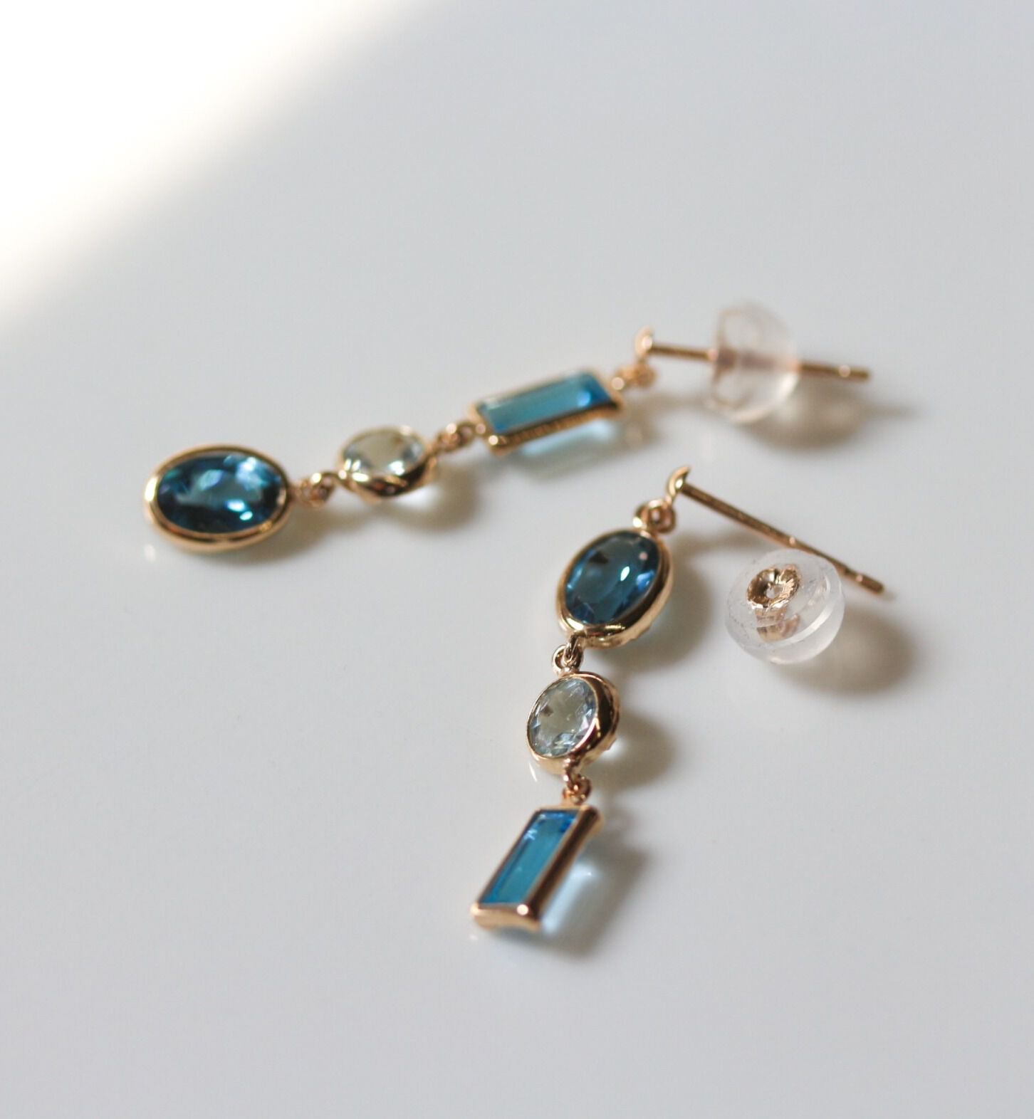  「マルチカラー ストーン ピアス | K10YG」|ピアス|