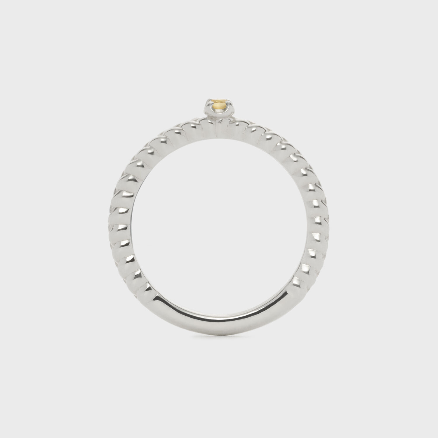 NOJESS「シルバーシトリンピンキーリング」|リング|