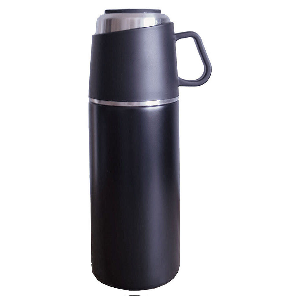 BACKYARD FAMILY「水筒 ワンタッチ かわいい 通販 保冷 保温 コップ付き 大人 350ml コップ付き水筒」|食器・キッチングッズ|ブラック1