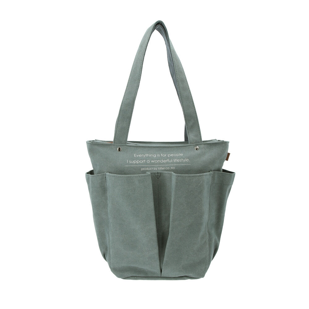 BACKYARD FAMILY「キャンバス トート ポケットたくさん 通販 大容量 トートバッグ デイパック ビッグサイズ」|トートバッグ|ブルー2