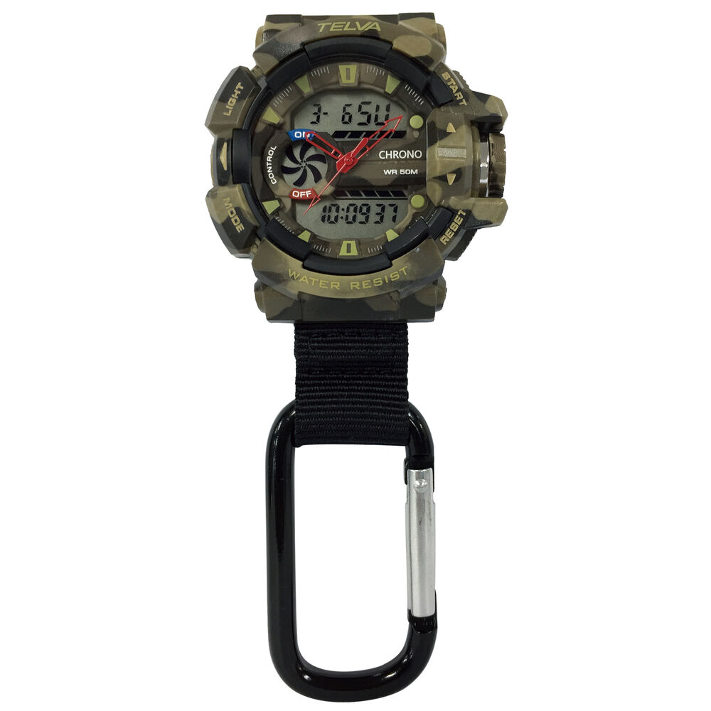 BACKYARD FAMILY「キーホルダー 時計 通販 ハンギングウオッチ カラビナウォッチ ハングウォッチ デジタル時計」|腕時計|ブラウン1