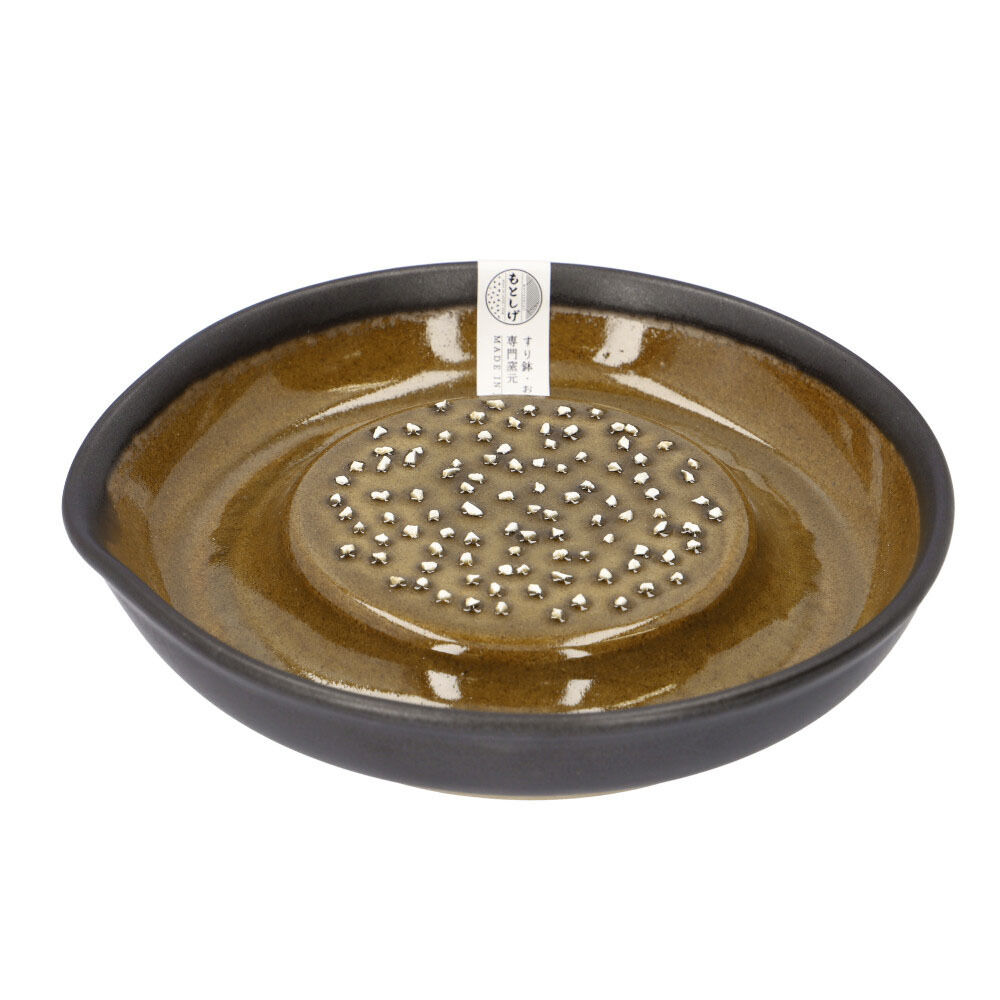 BACKYARD FAMILY「もとしげ おろし器 大 通販 おろしき 大根おろし 器 わさびおろし すりおろし 陶器 薬味おろし」|食器・キッチングッズ|ブラック1