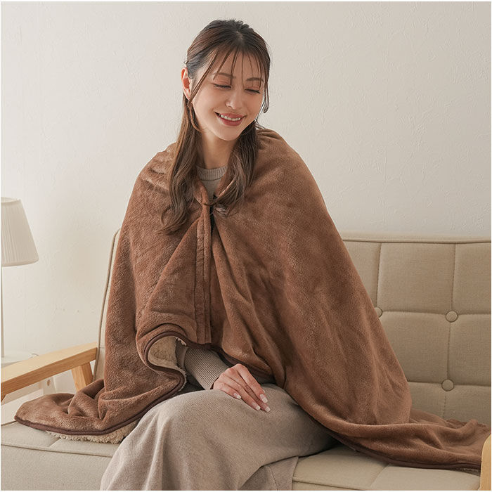 BACKYARD FAMILY「ひざ掛け 暖かい 通販 ブランケット 毛布 腰巻 腰巻き アルミ入り あったか 寒さ対策」|ブランケット|