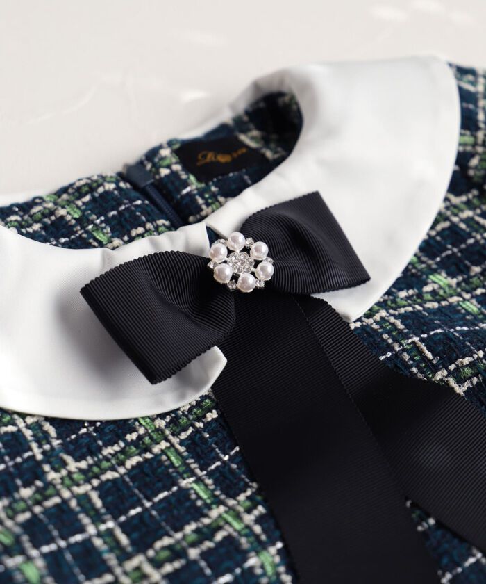 BACKYARD FAMILY「Rora ワンピース 通販 パハリータ ブローチ付きワンピース 子供服 ワンピ 長袖」|その他|