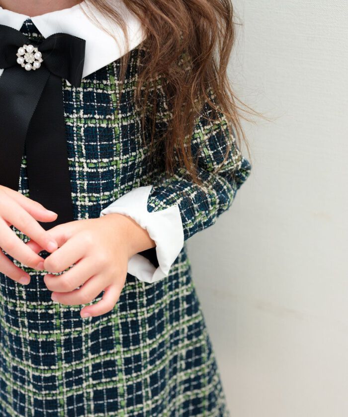 BACKYARD FAMILY「Rora ワンピース 通販 パハリータ ブローチ付きワンピース 子供服 ワンピ 長袖」|その他|