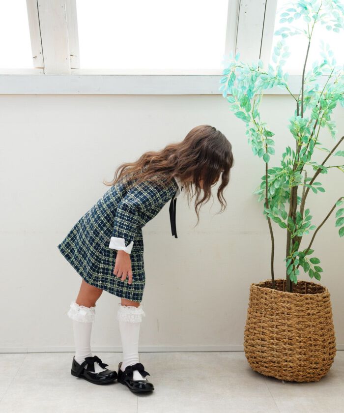 BACKYARD FAMILY「Rora ワンピース 通販 パハリータ ブローチ付きワンピース 子供服 ワンピ 長袖」|その他|