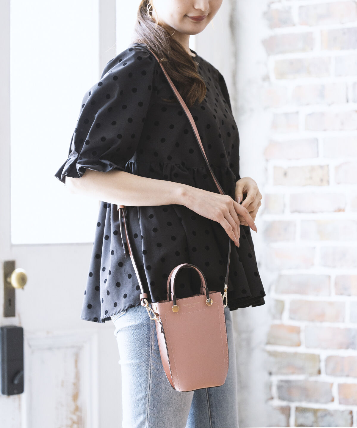 Samantha Thavasa「ミニチュア合皮ショルダーバッグ」|ショルダー・メッセンジャー|ﾋﾟﾝｸﾍﾞｰｼﾞｭ